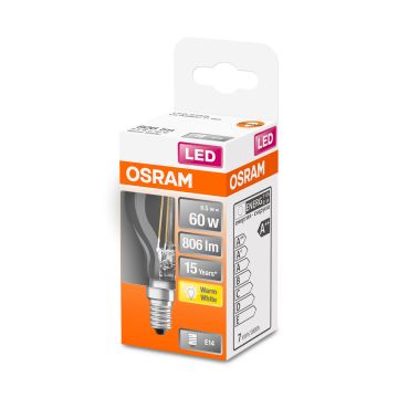 OSRAM LED STAR CL P PIENIKUP. LAMPPU FIL 60 6,5W 2700K E14 KIRK