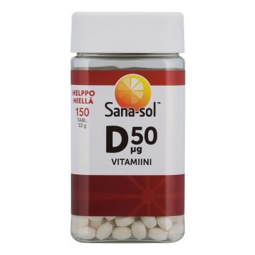 SANA-SOL D-VITAMIINI 50MIKROGR. 150 KPL
