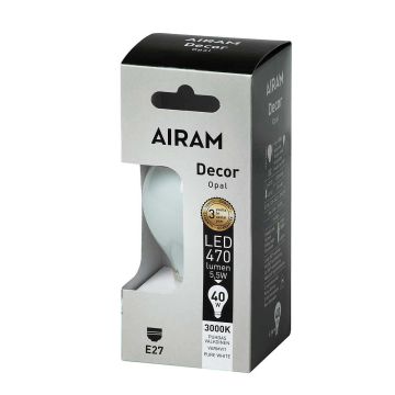 AIRAM LED DECOR VAKIOLAPPU OPAALI 4,5W E27 470LM