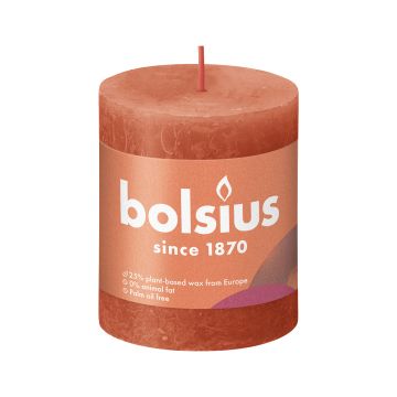 BOLSIUS PÖYTÄKYNTTILÄ 80/68 RUSTIC EARTHY ORANGE