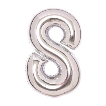 NUMEROFOLIO 8 HOPEANVÄRINEN 66 CM 
