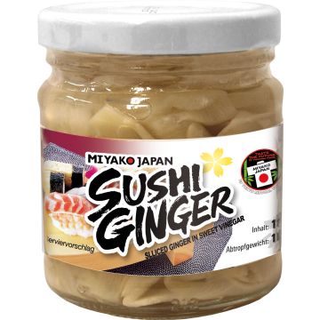 MIYAKO SUSHI GINGER PICKLED WHITE 6 KPL 190 G
