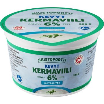 JUUSTOPORTTI KEVYT KERMAVIILI 6% LAKTON 200 G