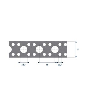 FINBULLET KIINNITYSVANNE 19X0,7MM 3M Ø 8,3MM