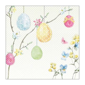 AMBIENTE LAUTASLIINA 33X33 HANGING EGGS FSC MIX