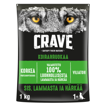 CRAVE KOIRAN TÄYSRAVINTO ADULT LAMMASTA&HÄRKÄÄ 1KG