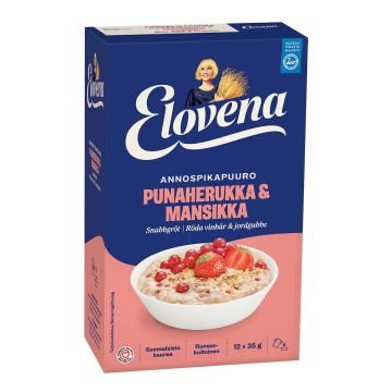 ELOVENA HETKI PUNAHERUKKA-MANSIKKA ANNOSPIKAPUURO 420 G