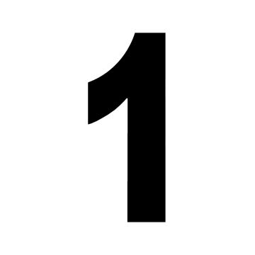 PISLA NUMEROTARRA 1 MUSTA 17CM
