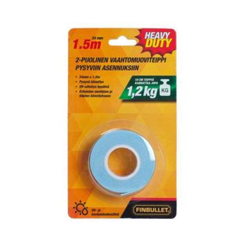 FINBULLET KAKSIPUOLITEIPPI 24X1MM 1,5M