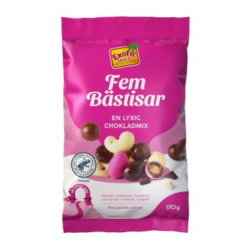 EXOTIC VIISI PARASTA YSTÄVÄÄ JOGURTTI-SUKLAASEKOITUS 170 G