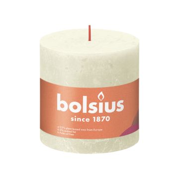 BOLSIUS PÖYTÄKYNTTILÄ 100/100 RUSTIC SOFT PEARL