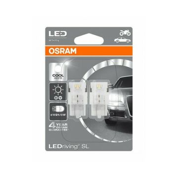 OSRAM LEDRIVING POLTTIMO 2 KPL W21/5W 12V KYLMÄ VALKOINEN