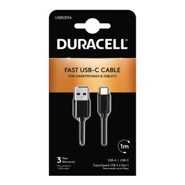 DURACELL USB 3.0 A TO C KAAPELI 1M