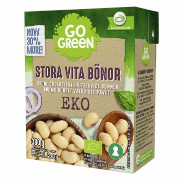GOGREEN SUURET VALKOISET PAVUT 380/230G LUOMU 230 G