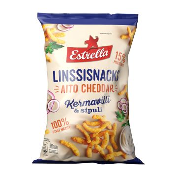 ESTRELLA LINSSISNACKS SOURCREAM & ONION 125 G