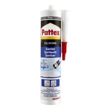 PATTEX SANITEETTI SILIKONI TUMMANHARMAA 280 ML