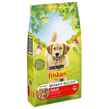 PURINA FRISKIES KOIRAN TÄYSRAVINTO ADULT NAUDANLIHA 7,5 KG
