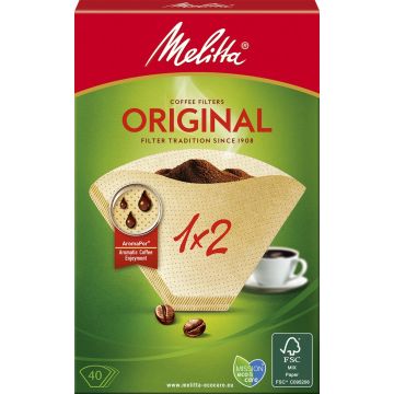 MELITTA SUODATINPAPERI 1X2 40KPL RUSKEA
