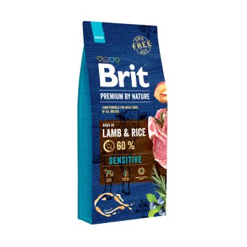 BRIT PREMIUM BY NATURE ADULT SENSITIVE LAMB & RICE 15 KG