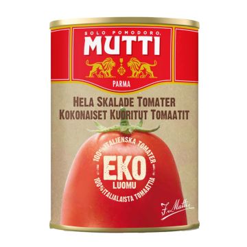 MUTTI KOKONAINEN KUORITTU TOMAATTI LUOMU 400 G