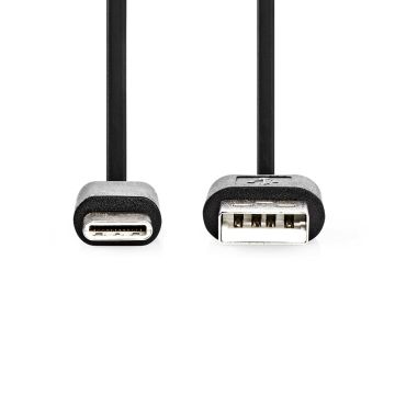 NEDIS USB 2.0 -KAAPELI, TYYPPI C UROS - A UROS, 3 M, MUSTA