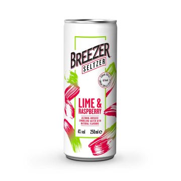 BACARDI BREEZER SELTZER 4% LIME-RASPBERRY TLK 250 ML