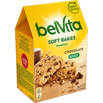 LU BELVITA SOFT BAKED CHOCO CHIPS 250 G