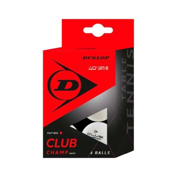 DUNLOP 40+CLUB CHAMP PÖYTÄTENNISPALLOT 6KPL/PKT VALKOINE