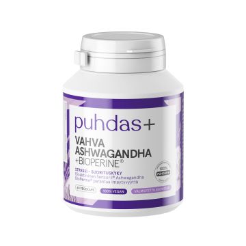 PUHDAS+ VAHVA ASHWAGANDA + BIOPERINE 125 MG 60 VEGEKAPS 60 KP