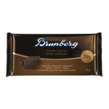 BRUNBERG TUMMA SUKLAALEVY LAKTOOSITON 150 G