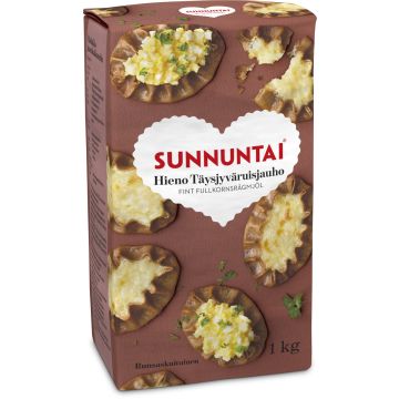SUNNUNTAI HIENO TÄYSJYVÄRUISJAUHO 1KG