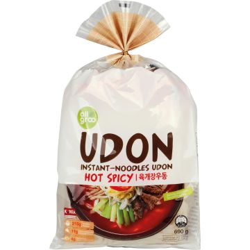 ALLGROO UDON NOODLES SPICY BEEF 3 PORTION 690 G