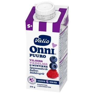 VALIO ONNI VADELMA-MUSTIKKAPUURO UHT 215 G