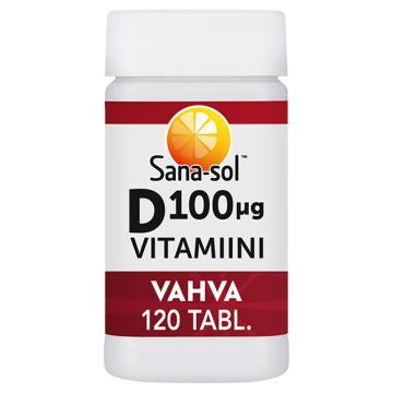 SANA-SOL D-VITAMIINI VAHVA 100MIKROGR. 120 KPL