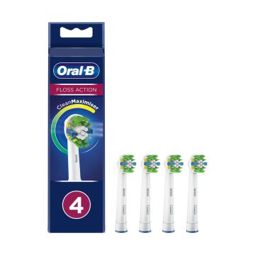 ORAL-B FLOSSACTION VAIHTOHARJA 4 KPL, CLEANMAXIMISER-TEKNIIKALL