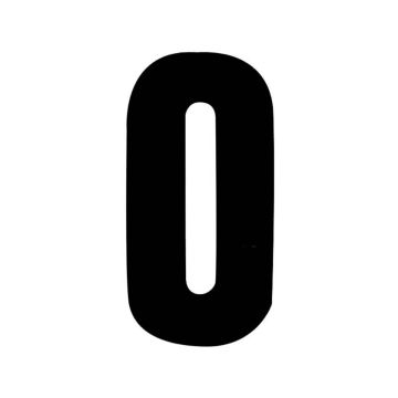 PISLA NUMEROTARRA 0 MUSTA 17CM