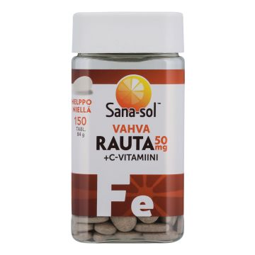SANA-SOL RAUTA 50MG+C-VITAMIINI VAHVA TABLETTI 150 KPL