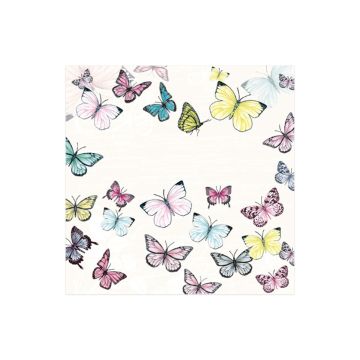 AMBIENTE LAUTASLIINA 25X25 BUTTERFLY WHITE