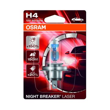 OSRAM NIGHT BREAKER LASER POLTTIMO 1 KPL H4 12V 60/55W