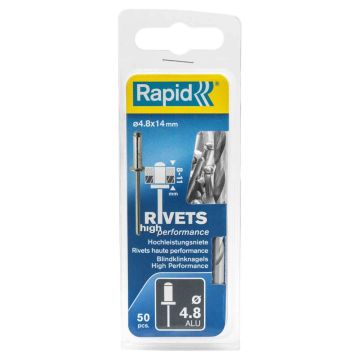 RAPID VETONIITTI 4.8X14MM H.PERF ALUMIINI 50KPL/RASIA