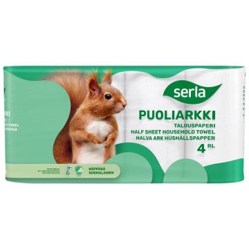 SERLA TALOUSPAPERI PUOLIARKKI 4RL 4 KPL