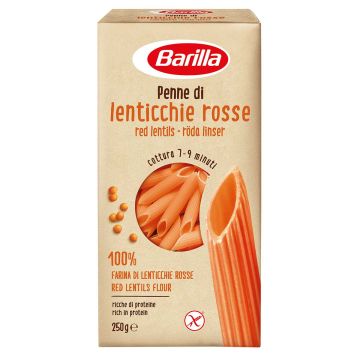 BARILLA PENNE PUNAISET LINSSIT PASTA 250 G