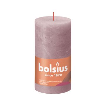 BOLSIUS PÖYTÄKYNTTILÄ 130/68 ASH ROSE