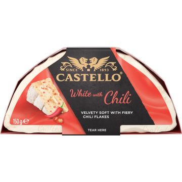 CASTELLO WHITE WITH RED CHILI VALKOHOMEJUUSTO 150 G