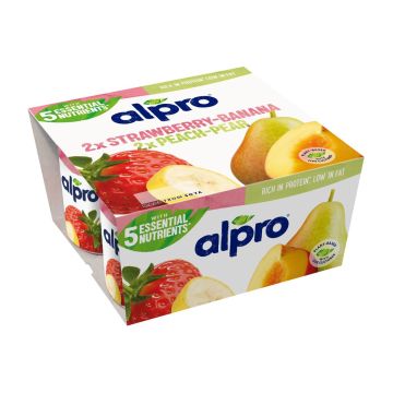 ALPRO SOIJAVALMISTE PERSIK-PÄÄR/MANS-BAN 4*125G 500 G