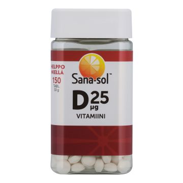 SANA-SOL D-VITAMIINI 25MIKROGR. 150 KPL