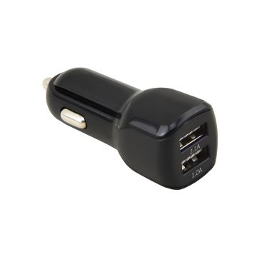 CHARGO AUTOLATURI, 2 X USB (10W), MUSTA