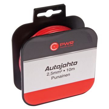 C-PWR AUTOJOHTO 2,5MM2 PUNAINEN 10M