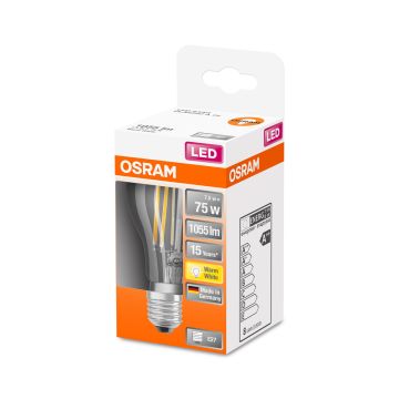 OSRAM LED STAR CL A VAKIOLAMPPU FIL 75 7,5W 2700 E27 KIRKAS