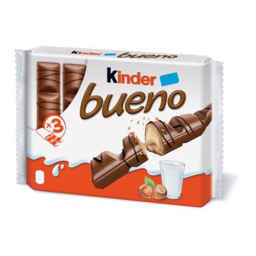 KINDER KINDER BUENO MAITOSUKLAAPATUKKA 3-PACK 129 G